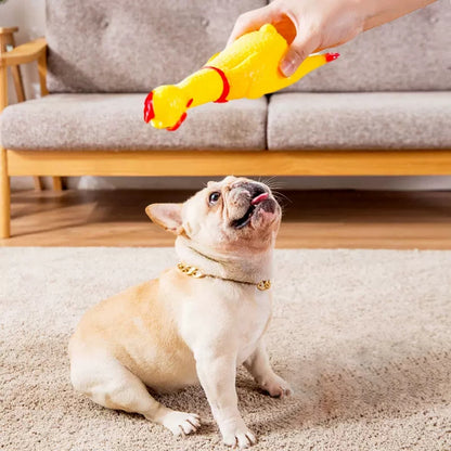 Funny Squeaky Screaming Pet Dog Chicken Chew Toys