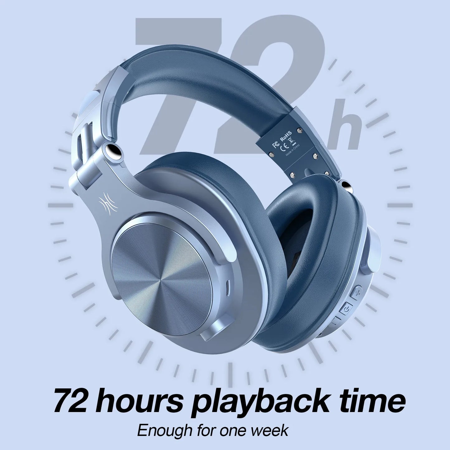 Oneodio A70 Wireless Bluetooth 5.2 Headphones with 72Hrs Playtime