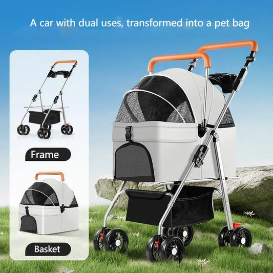 Detachable Lightweight Foldable Pet Dog Cat Stroller