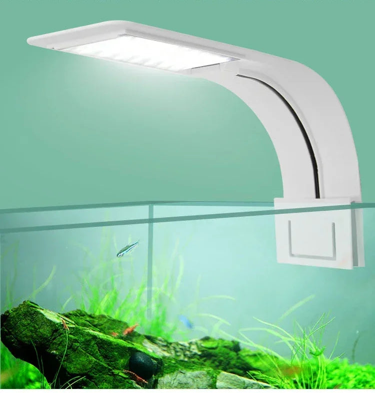 5-15W Ultra Thin Aquarium Fish Tank LED Light Clip-on Lamp