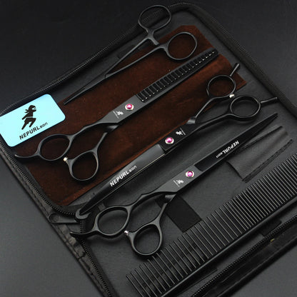 5pc Stainless Steel Pet Dog Cat 7" Grooming Scissors Combs Sets