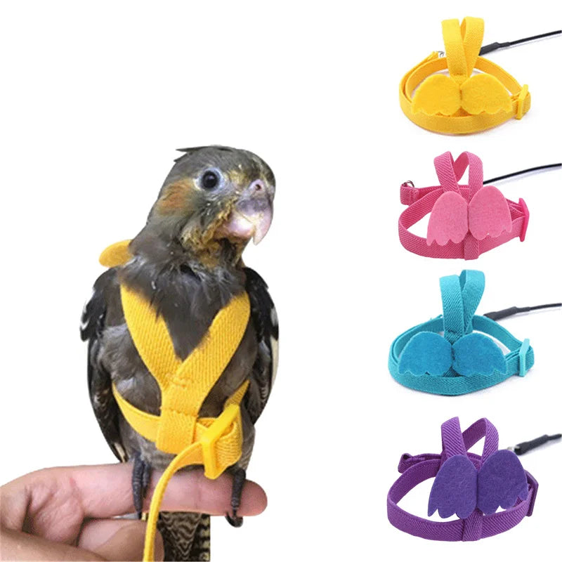 Pet Bird Adjustable Training Flying Rope Harness