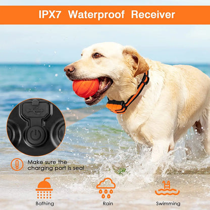 Pet Dog 500m Waterproof Remote Control Rechargeable Anti Bark Training Collar