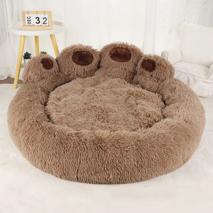 S-XL Fluffy Pet Dog Bed Sofa Baskets Kennel Mat