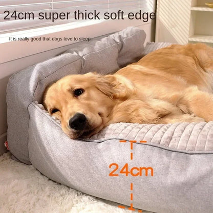 S-L Machine Washable Waterproof L Shape Foam Pet Dog Beds