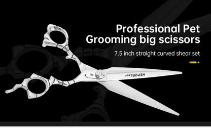 7.5" VG10 Steel Pet Dog Cat Grooming Cutting Scissors