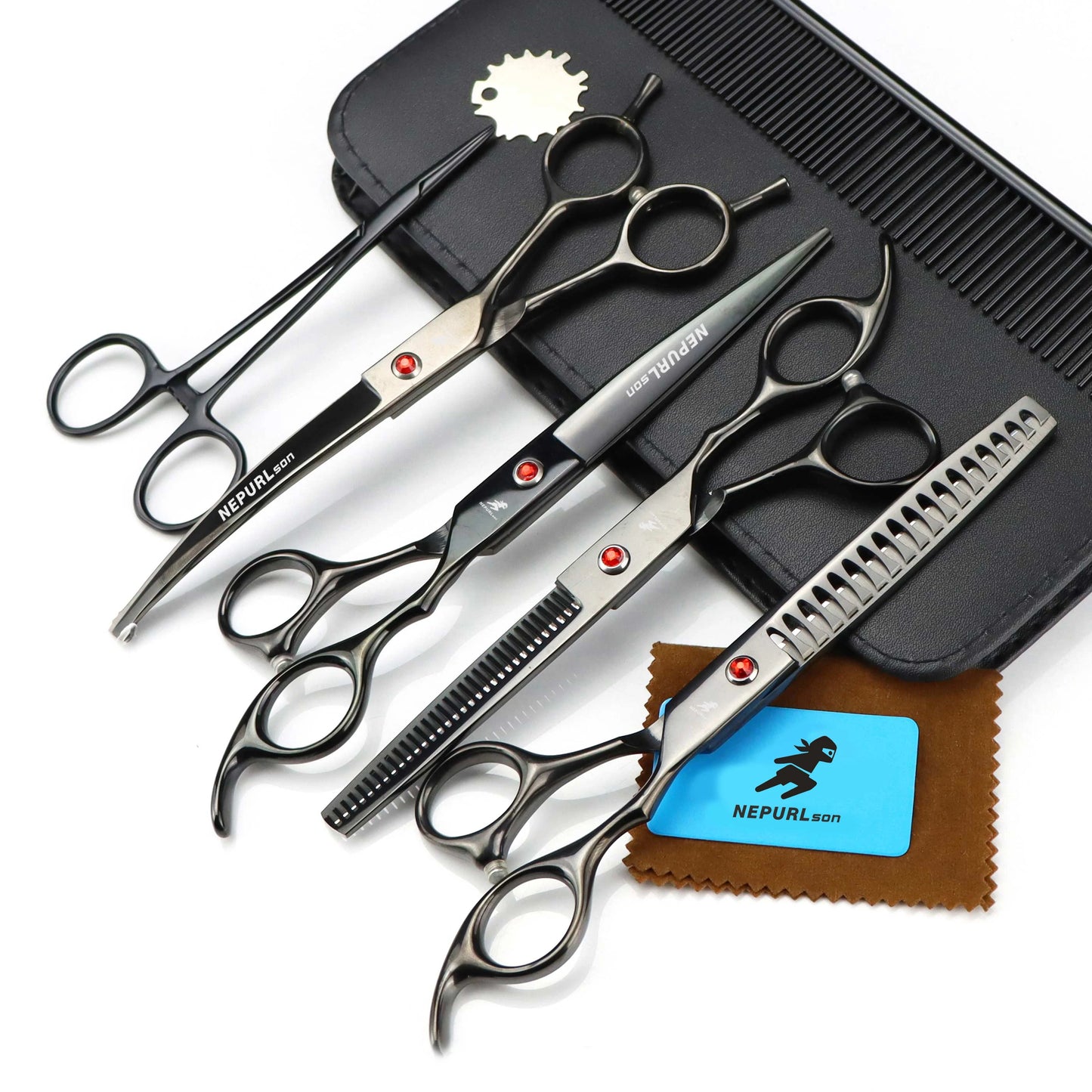 4-6pc 7/8 " Stainless Steel Pet Dog Cat Grooming Scissors Combs Sets