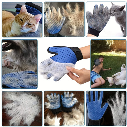 2Pcs Pet Dog Cat Grooming Gloves Brush