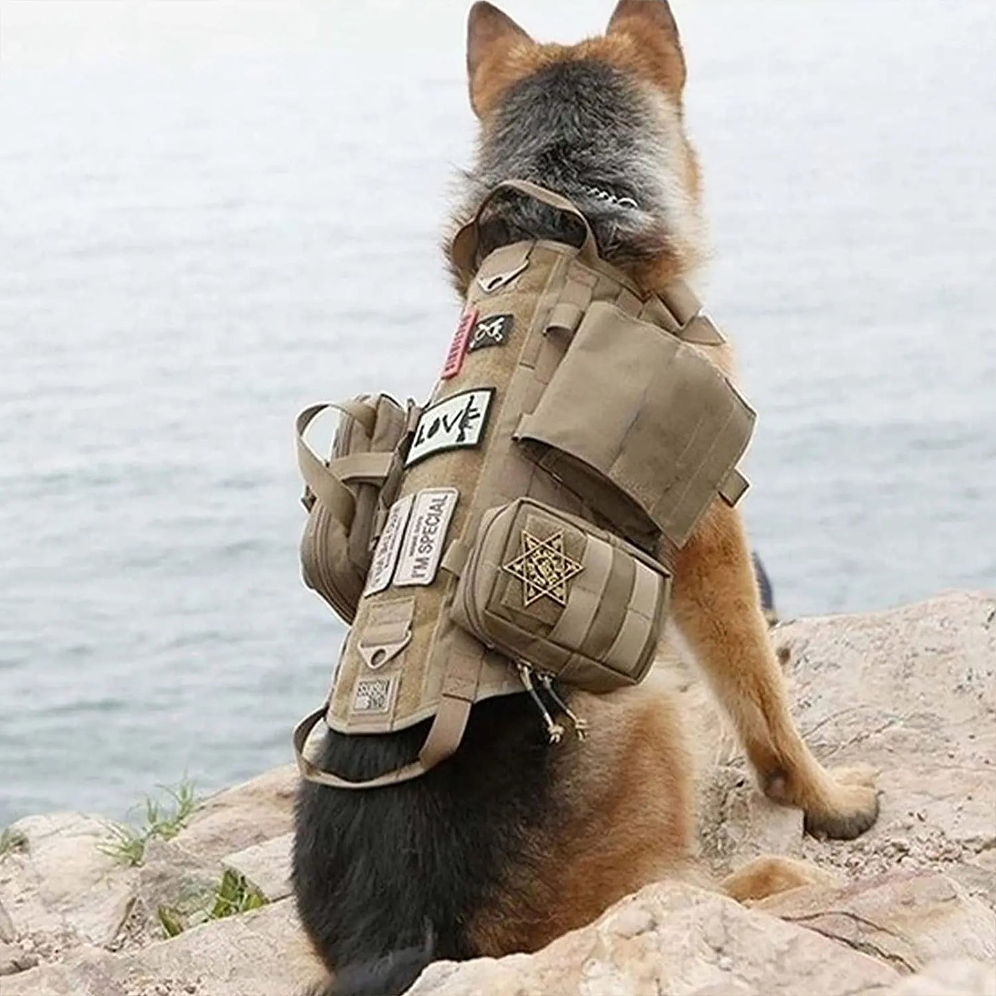 S-XL Pet Dog Waterproof Tactical Vest Harness Strap With Pockets