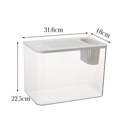 PET+ABS Desktop Mini Fish Tank Aquarium Terrarium