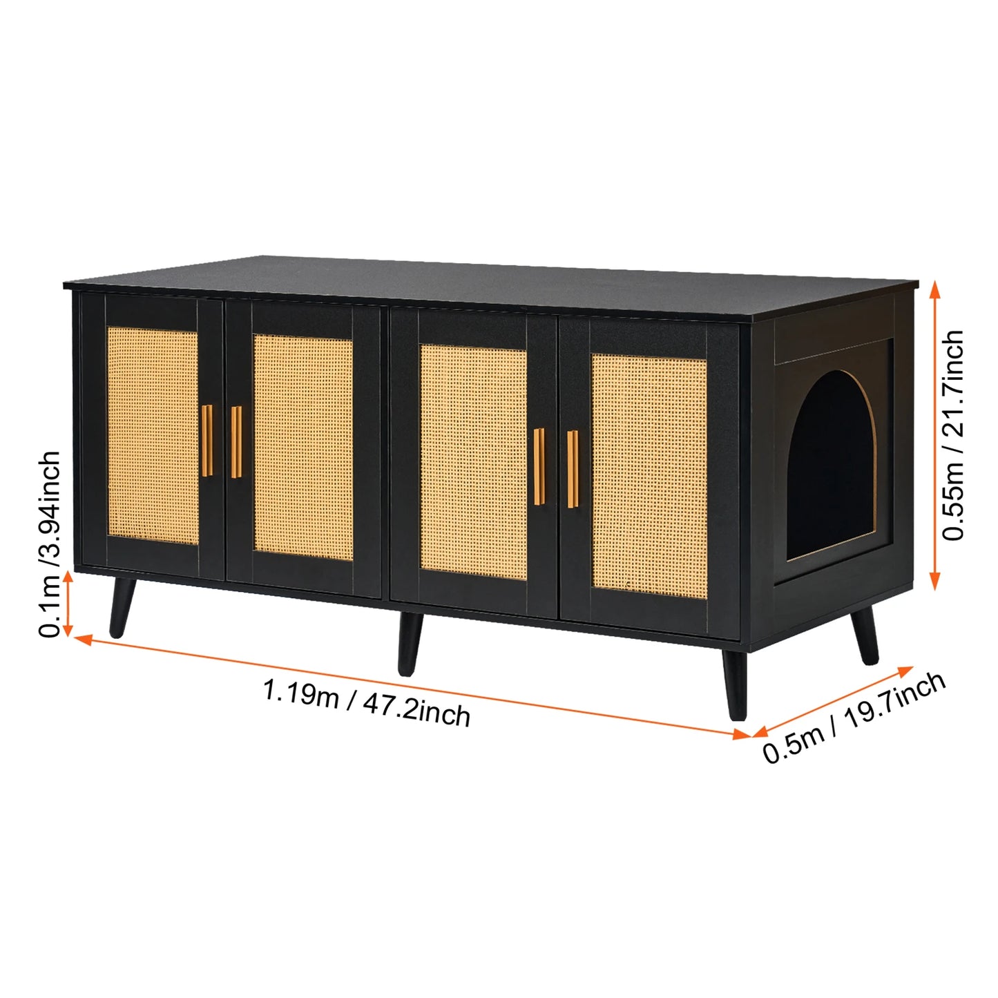 Cat Litter Box Enclosure for 2 Cats