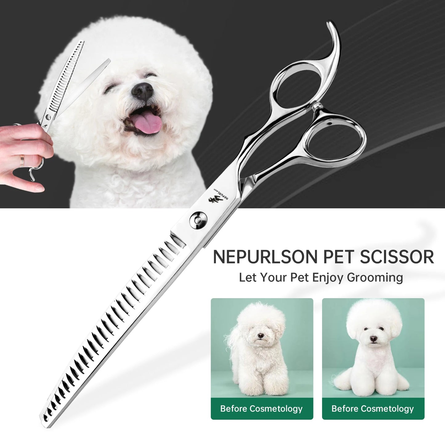 7-8" Stainless Steel Pet Dog Cat Grooming Thinning Scissors