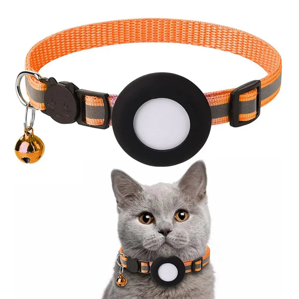 Pet Cat Collar with Protective Case for Anti Lost Locator Tracker Airtag Case