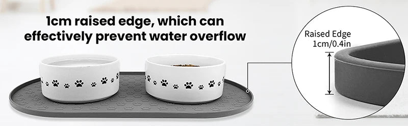 Non-Slip Easy to Clean Silicone Pet Cat Dog Food Mat Placemat