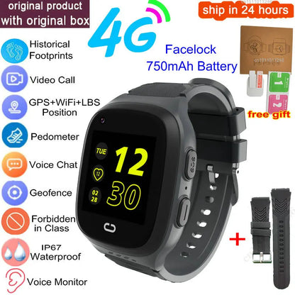 4G Kids Smart Watch GPS Video Call IP67 Waterproof Tracker
