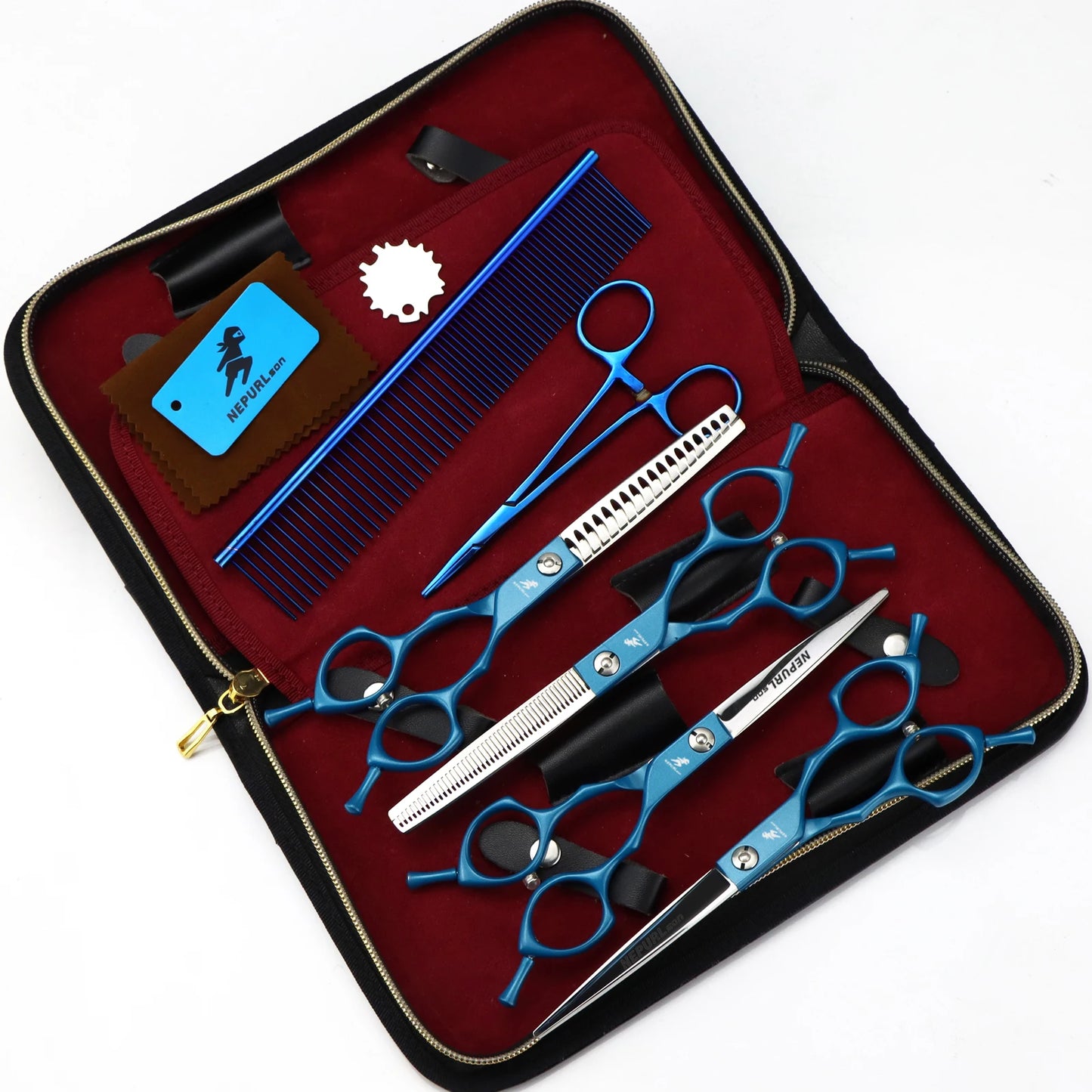 6pc 6.5" Stainless Steel Pet Dog Cat Grooming Scissors Comb Sets