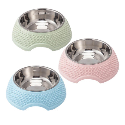 Non-slip Durable Stainless Steel Pet Dog Cat Feeding Water Bowl