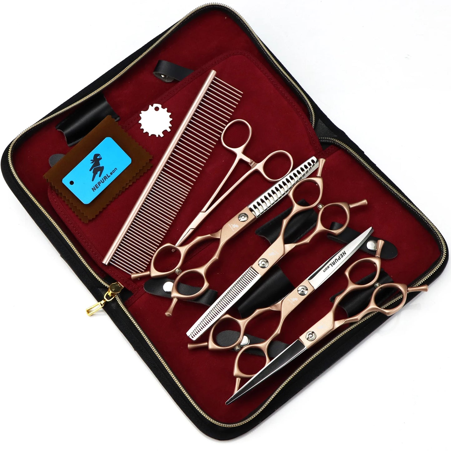 6pc 6.5" Stainless Steel Pet Dog Cat Grooming Scissors Comb Sets