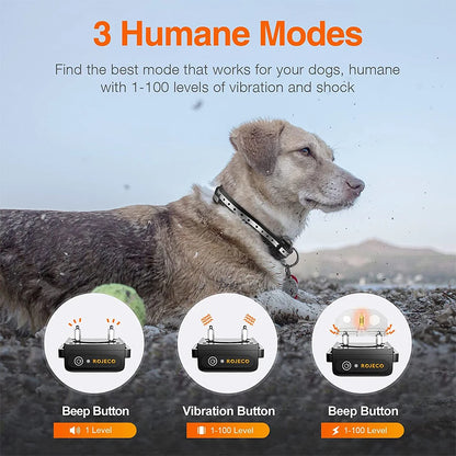 1000m Pet Dog Rechargeable Anti Bark Training Collar Remote Control