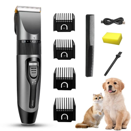 Cordless USB Rechargeable Pet Dog Cat Hair Clippers Grooming Trimmer Set