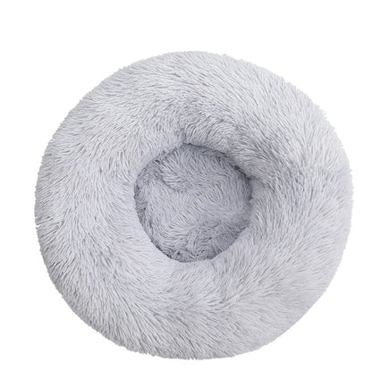 M-4XL Long Plush Round Pet Dog Bed Mat Cushion Mattress