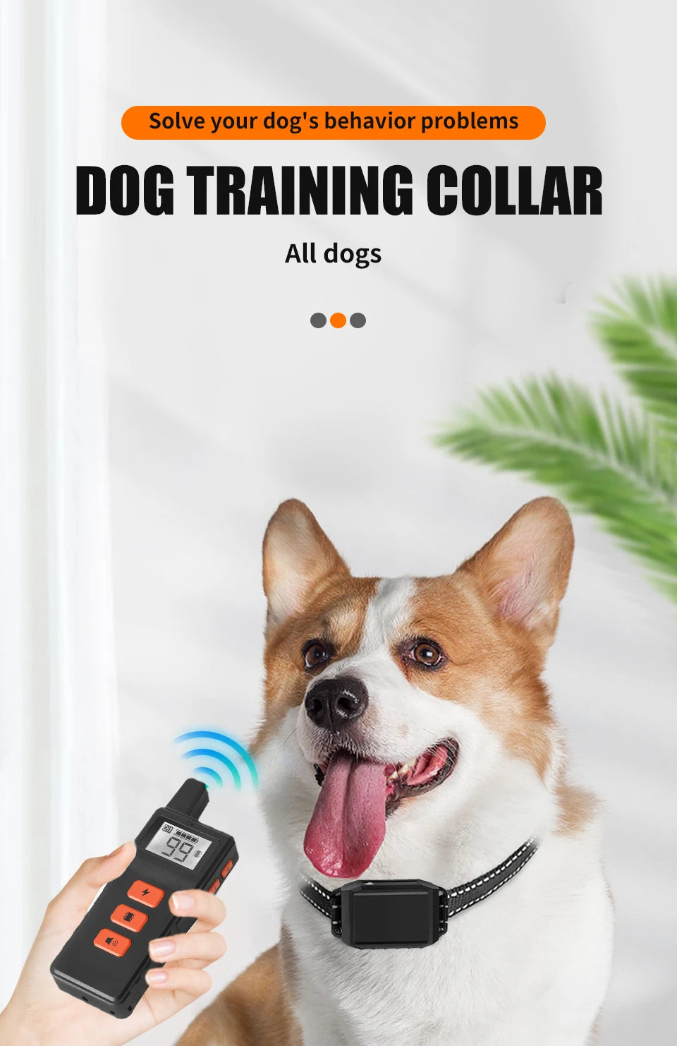 800m Electric Pet Dog Waterproof Training Collar Remote Control Rechargeable