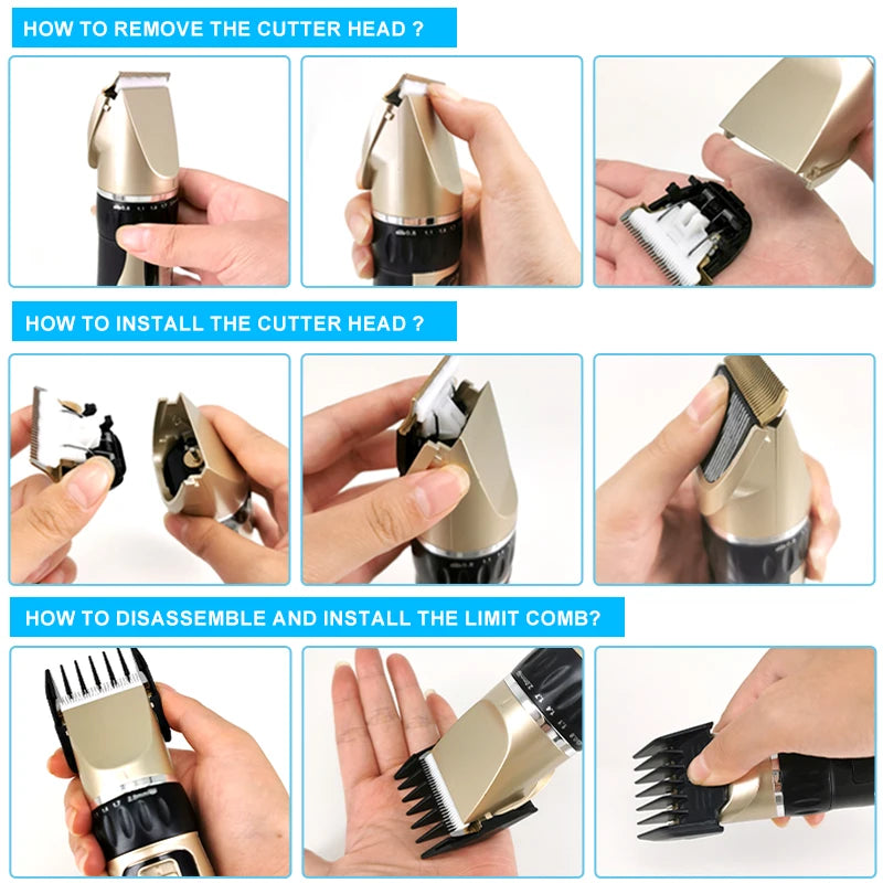 Cordless USB Rechargeable Pet Dog Cat Hair Clippers Grooming Trimmer Set