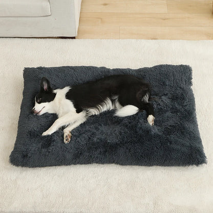 S-XL Pet Dog Cat Long Plush Beds Cushion Mat Sleeping Sofa