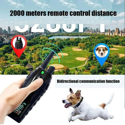 2000m Pet Dog Smart Anti Bark Training Collar with Remote