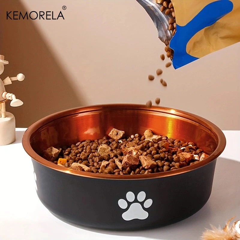 Stainless Steel Anti-Slip Pet Cat Dog Food Water Bowls