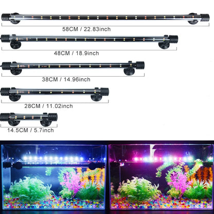 14-58CM Aquarium Fish Tank Submersible Waterproof LED Light Lamp