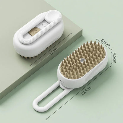 3 in1 Pet Dog Cat Steamer Grooming Massage Brush