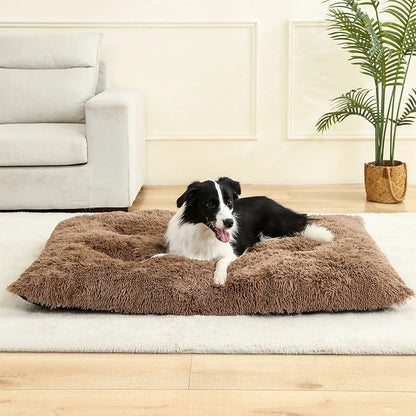 S-XL Pet Dog Cat Long Plush Beds Cushion Mat Sleeping Sofa