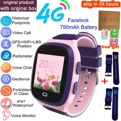 4G Kids Smart Watch GPS Video Call IP67 Waterproof Tracker