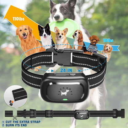 1640ft Pet Dog Waterproof Rechargeable Anti-bark Collar