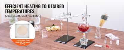 Essential Oil Distillation Kit 500/1000ML Glassware with Alcohol Lamp, 24/40 Joint