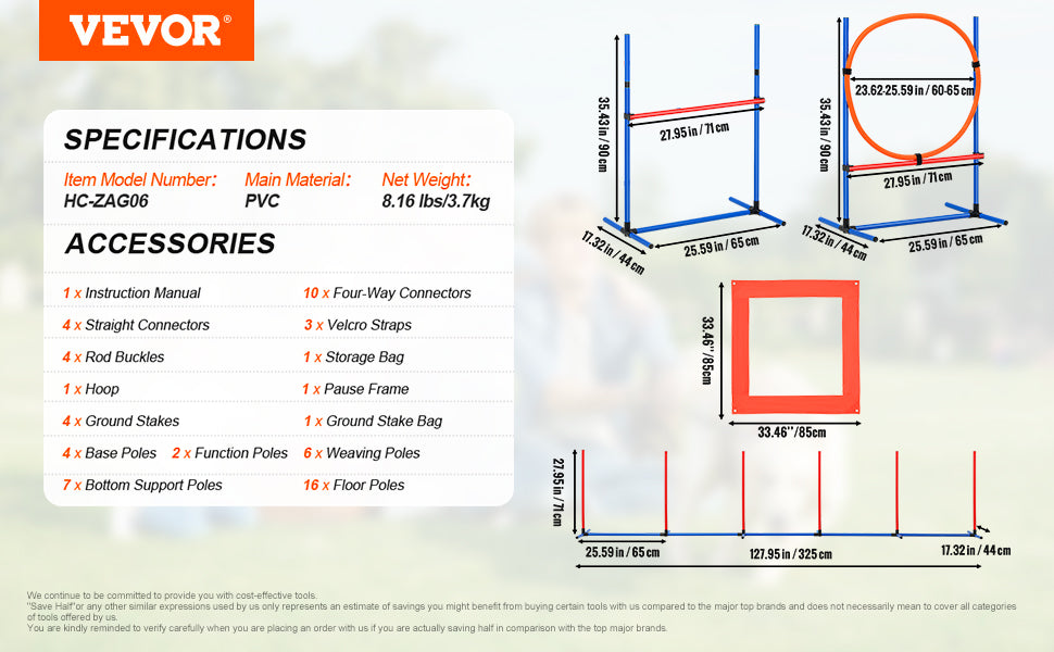 4pcs Pet Dog Agility Training Equipment with Adjustable Hurdles Weave Poles Jump Ring Square Pause Box Whistle